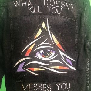 Rare All seeing eye jean jacket